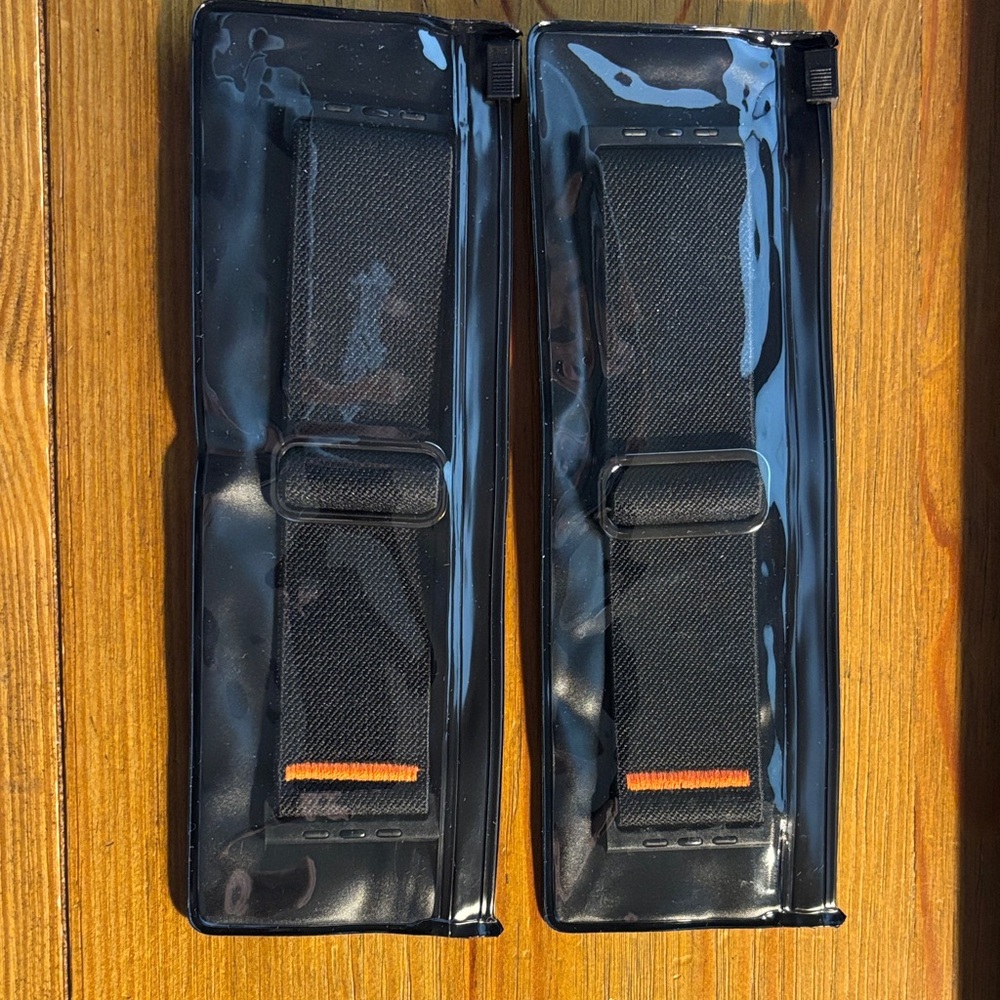 Black and Orange Wearable Wristbands